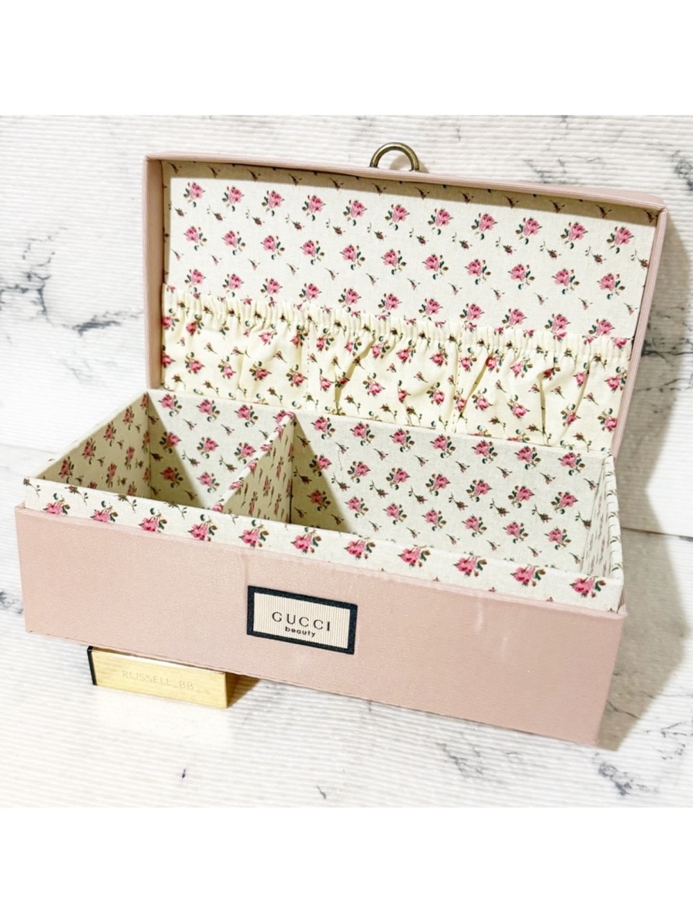 Gucci Beauty Pink Floral Accessory Box / Jewelry Case / Cosmetics Vanity